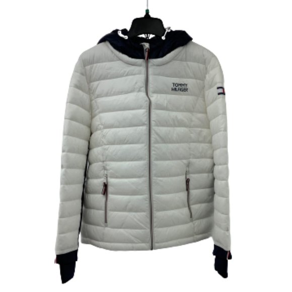 tommy hilfiger white puffer jacket